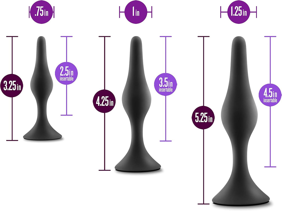 Anal Adventures Platinum Silicone Beginner Plug Kit