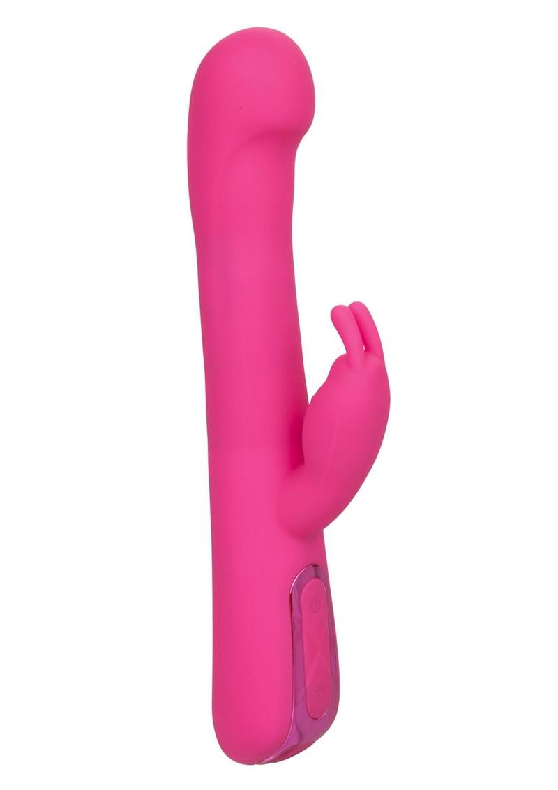 Jack Rabbit Elite Beaded G Rabbit Silicone Rechargeable Vibrator with Clitoral Stimulator
