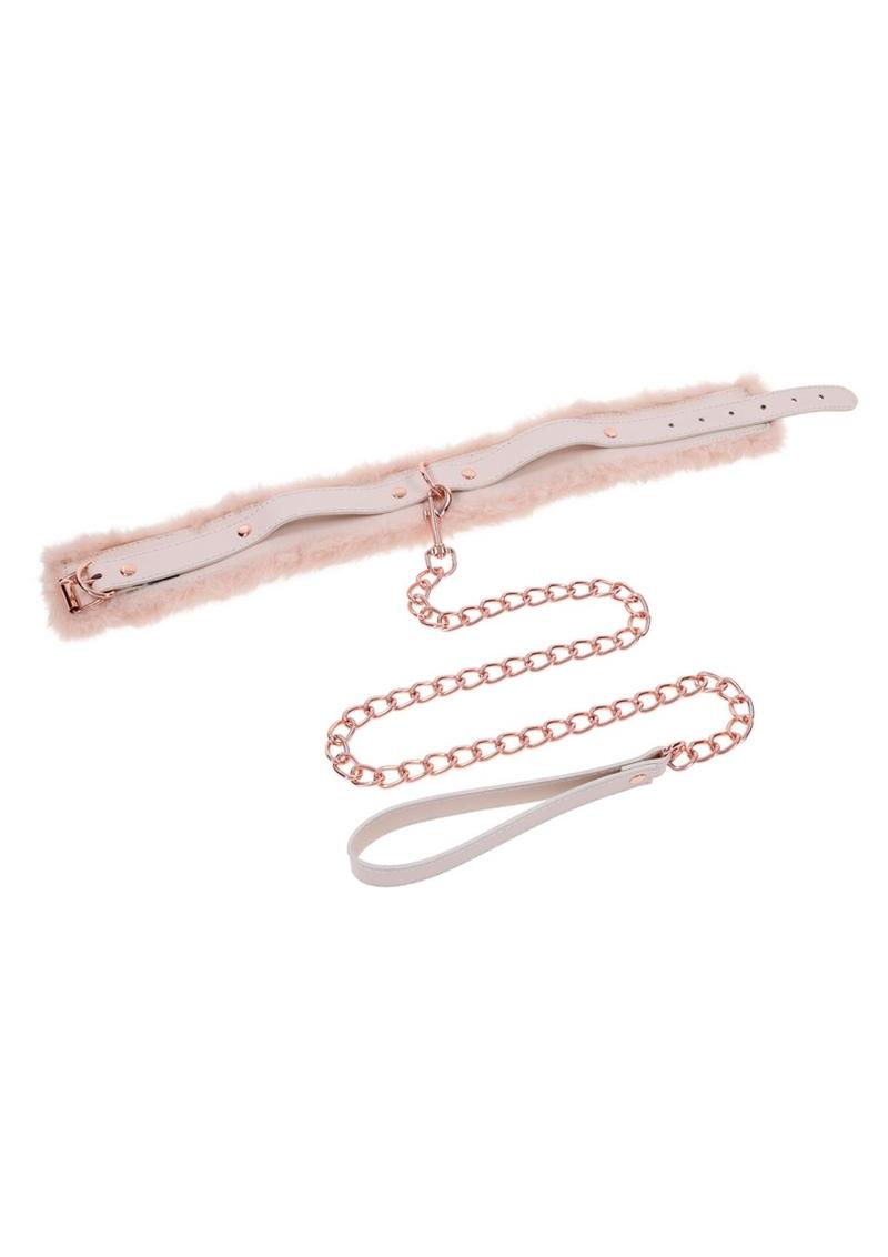 Sex & Mischief Peaches ‘n CreaMe Fur Collar & Leash
