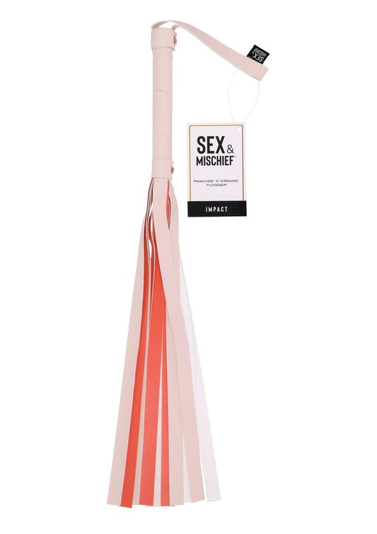 Sex & Mischief Peaches ‘n CreaMe Stripe Flogger