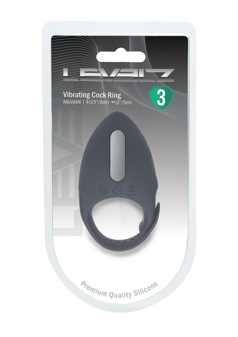 Levelz Adjustable Vibrating Silicone Rechargeable Cock Ring