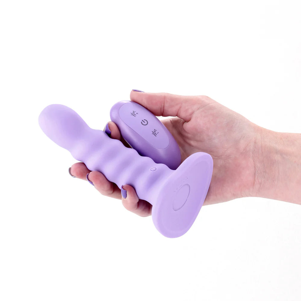 Colours Ribbed Vibrating Dildo