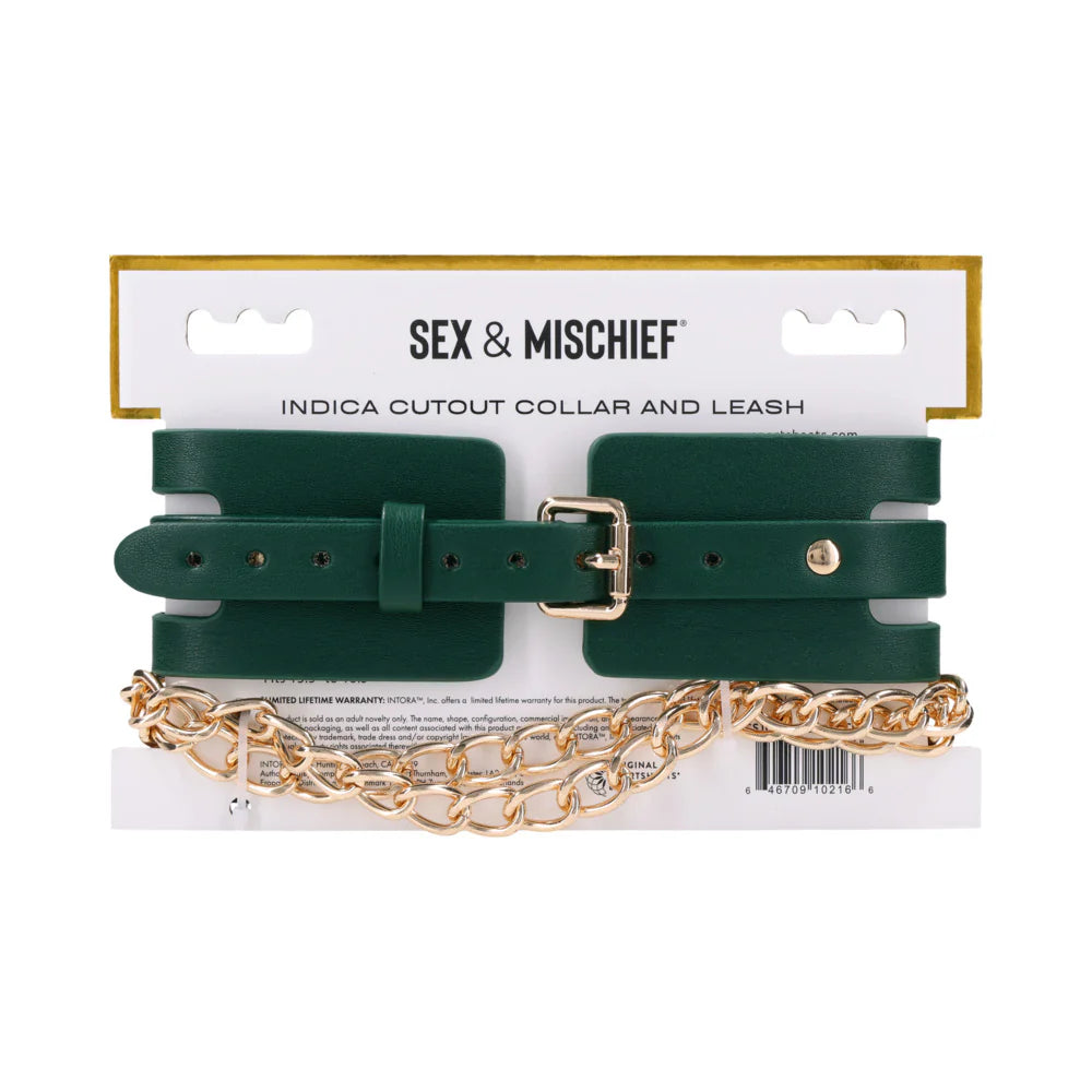 Sportsheets Sex & Mischief Indica Cutout Collar and Leash