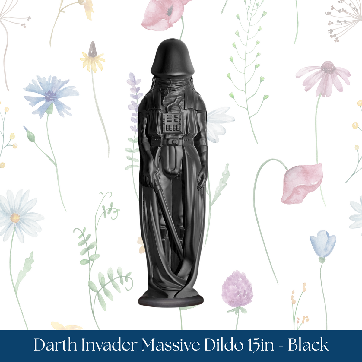 Darth Invader Massive Dildo 15in - Black