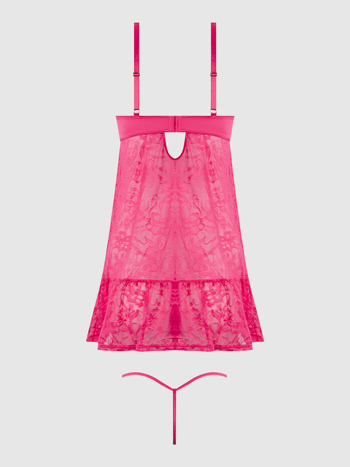 FLORA LACE BABYDOLL & G-STRING SET
