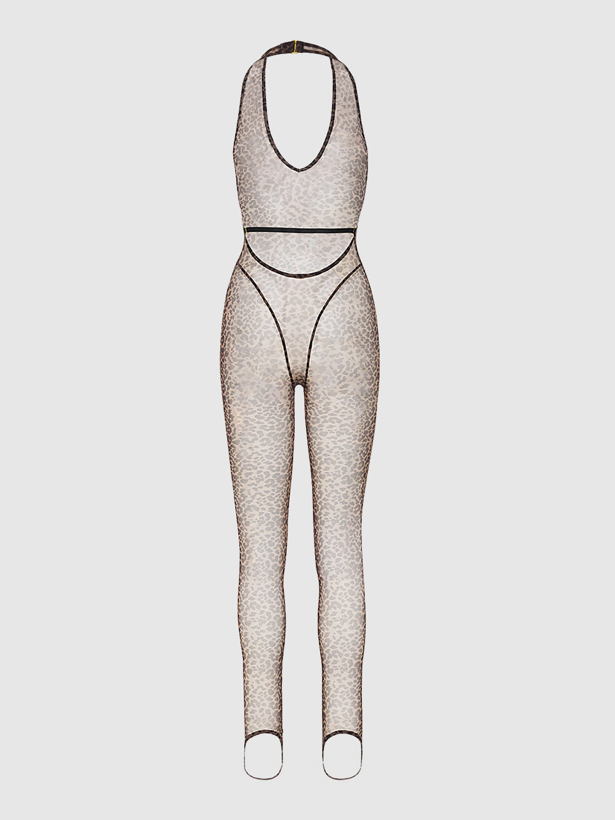CHANTAL LEOPARD MESH CATSUIT