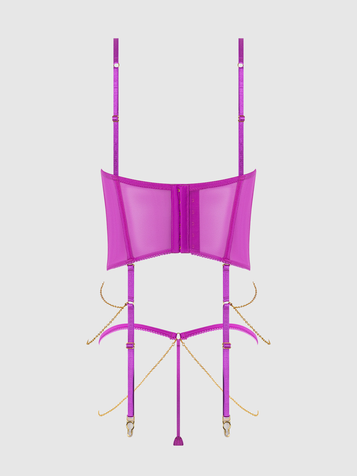 REANNA LACE & CHAIN BUSTIER & G-STRING SET