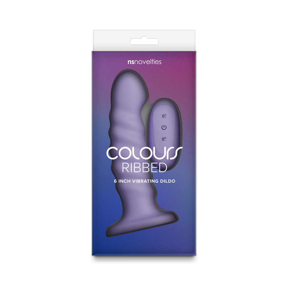 Colours Ribbed Vibrating Dildo