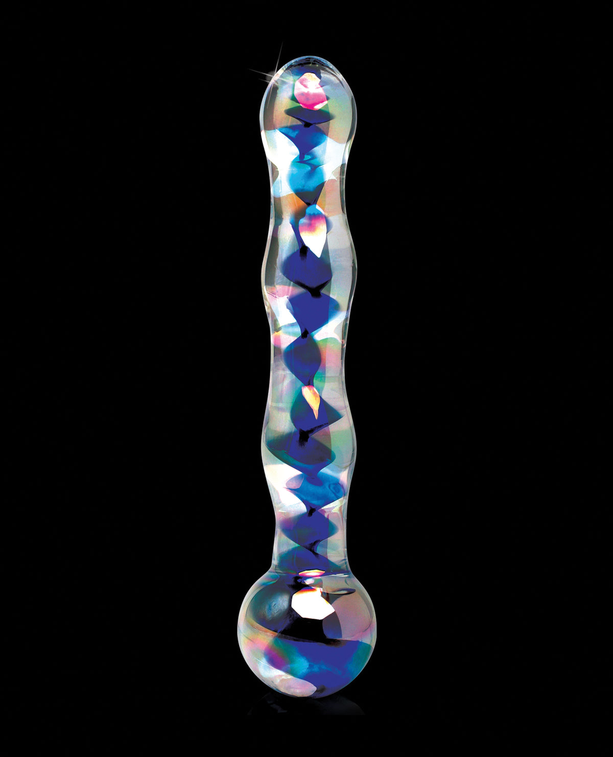 Icicles No.8-Blue Swirl 7" Dildo