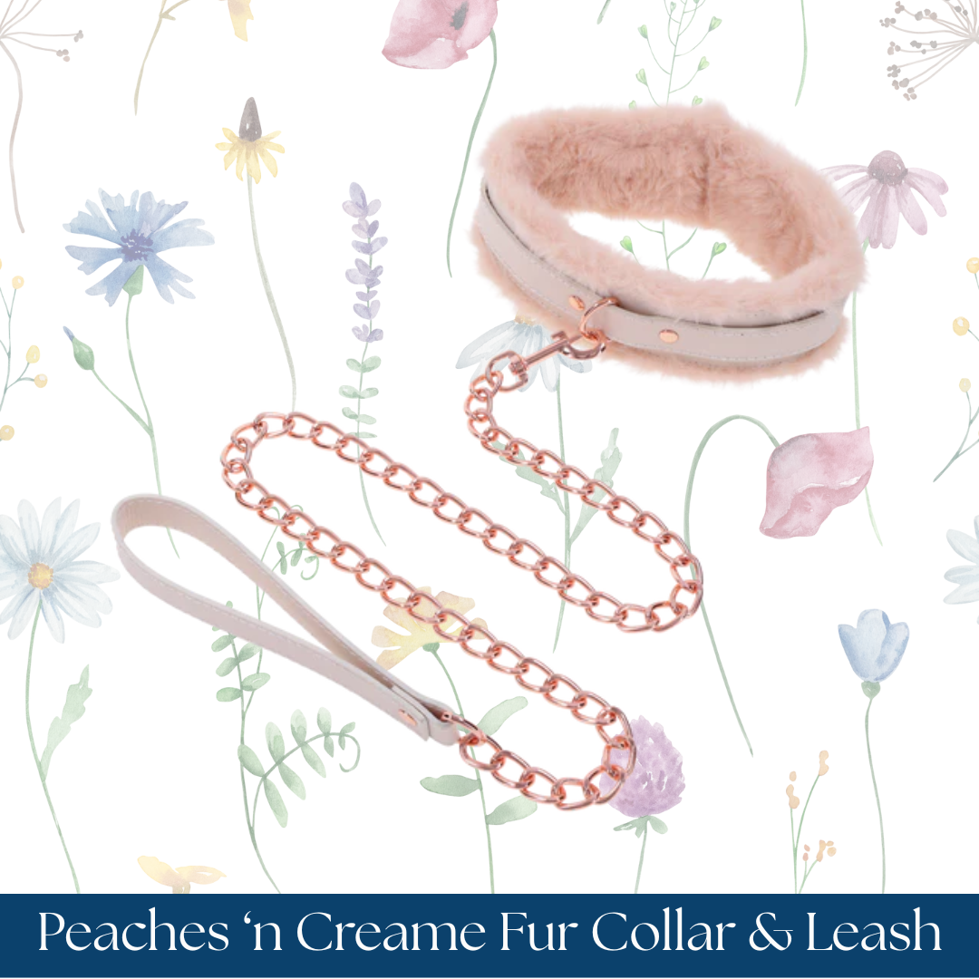 Sex & Mischief Peaches ‘n CreaMe Fur Collar & Leash