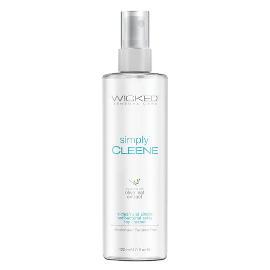 Bottle of Wicked Sensual Care Simply Cleene on a white background