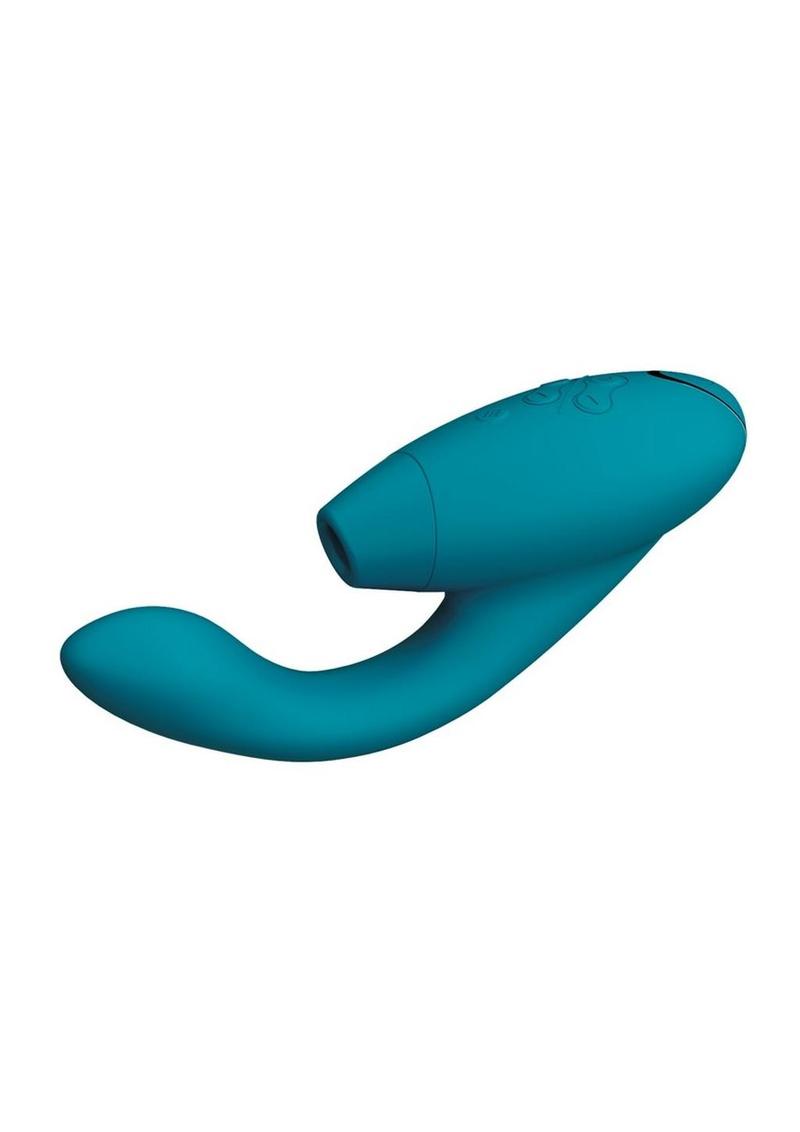 Turquoise Womanizer on a white background