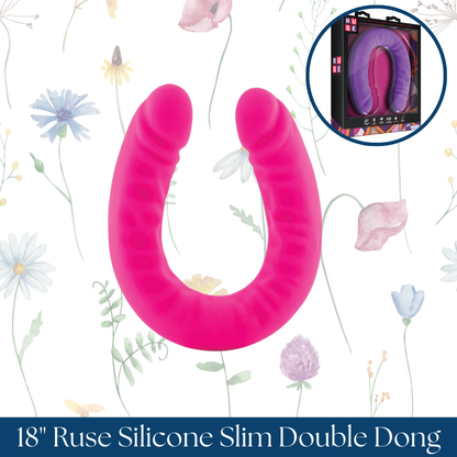 18" Ruse Silicone Slim Double Dong