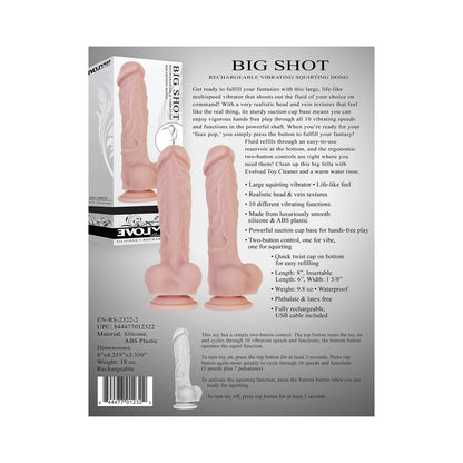 Big Shot Rechargeable Vibrating Silicone Squirting Dildo