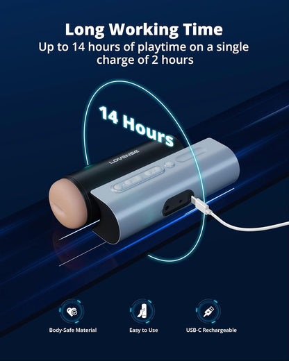 Lovense Solace Rechargeable Thrusting Pussy Masturbator