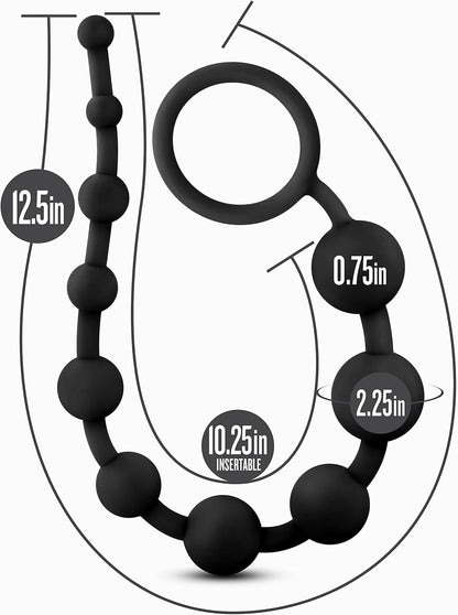 Anal Adventure Platinum Silicone 10 Anal Beads