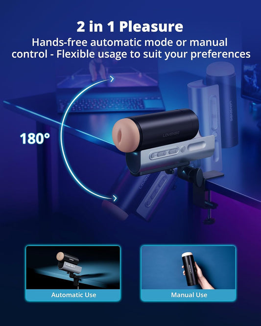 Lovense Solace Rechargeable Thrusting Pussy Masturbator