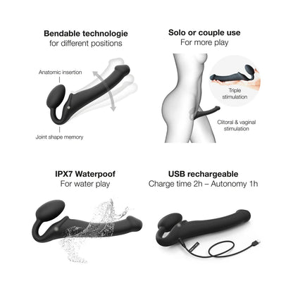 Strap-On-Me Remote-Controlled Bendable Strap-On