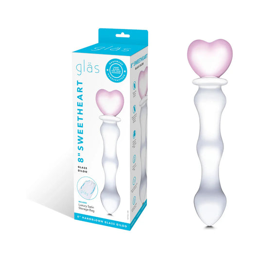 Glas 8" Sweetheart Glass Dildo