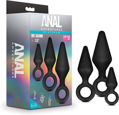 Anal Adventures Platinum Silicone Loop Plug Kit