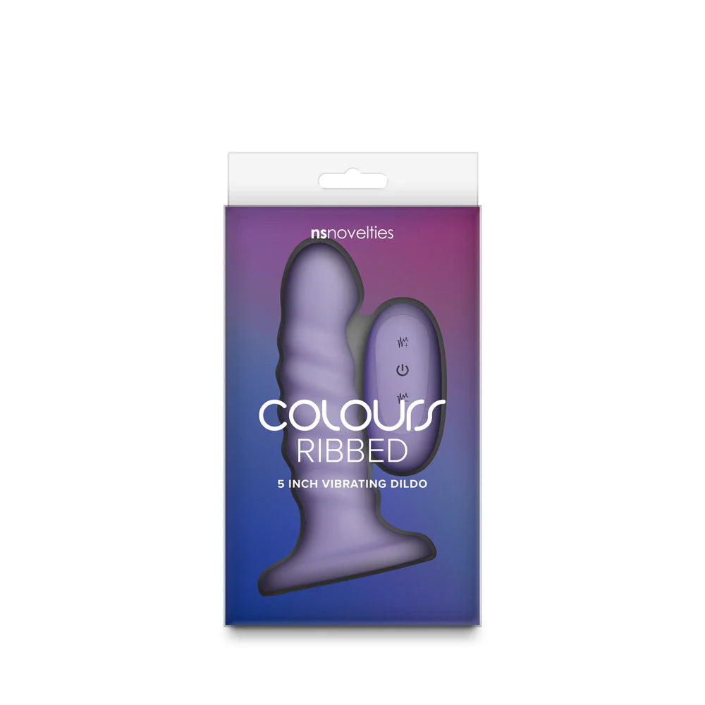Colours Ribbed Vibrating Dildo