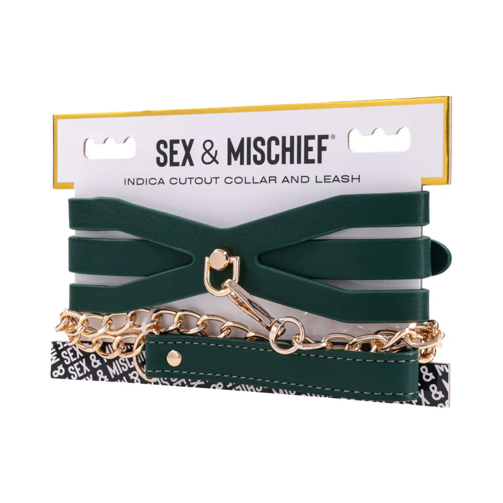 Sportsheets Sex & Mischief Indica Cutout Collar and Leash