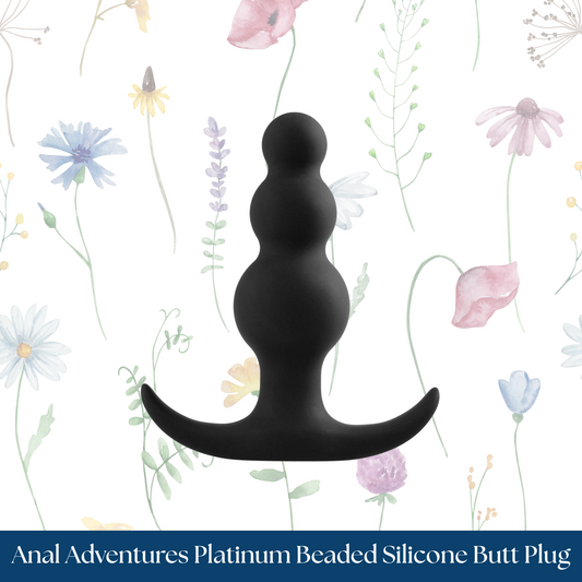 Anal Adventures Platinum Beaded Silicone Butt Plug