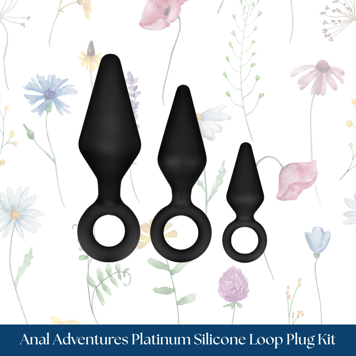 Anal Adventures Platinum Silicone Loop Plug Kit