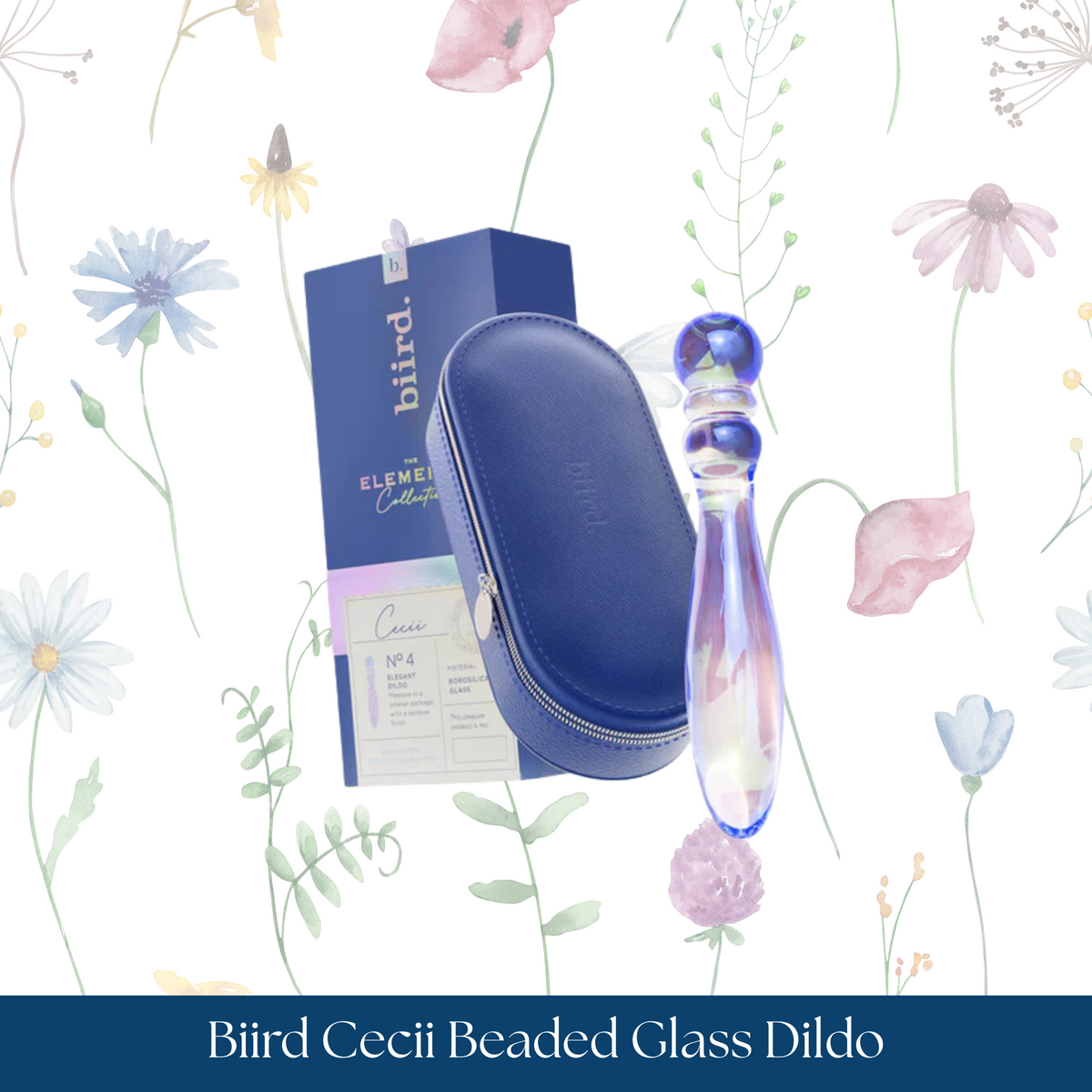 Biird Cecii Beaded Glass Dildo