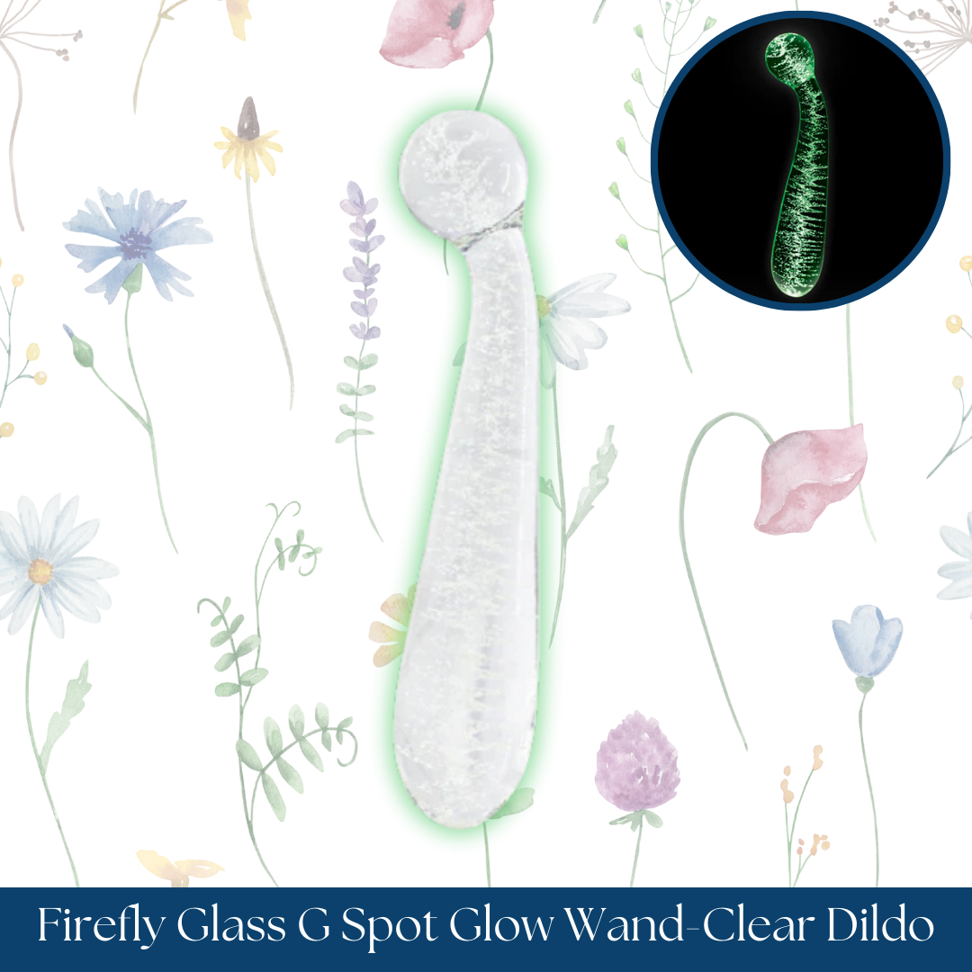 Firefly Glass G Spot Glow Wand-Clear Dildo