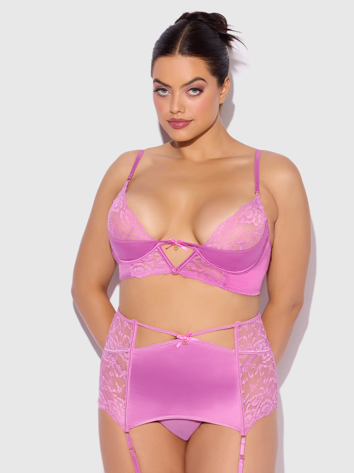 NATASHA MICRO & LACE BRA, GARTER SKIRT & G-STRING SET