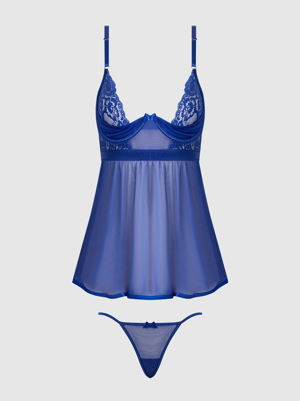 NATASHA LACE & MICRO BABYDOLL & G-STRING SET