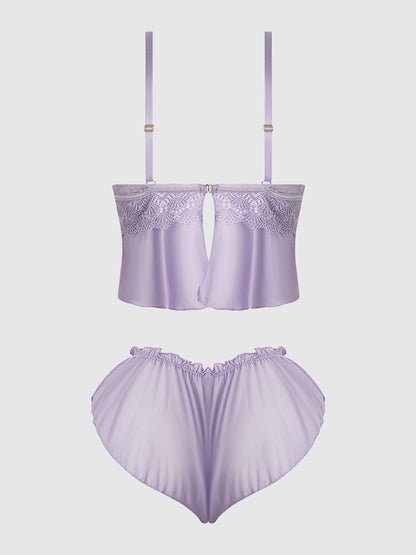 VIVIENNE LACE & MESH CAMI & TAP SHORT SET