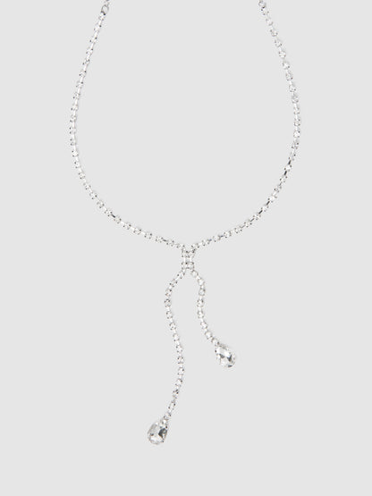 RHINESTONE DANGLE CLAMPS