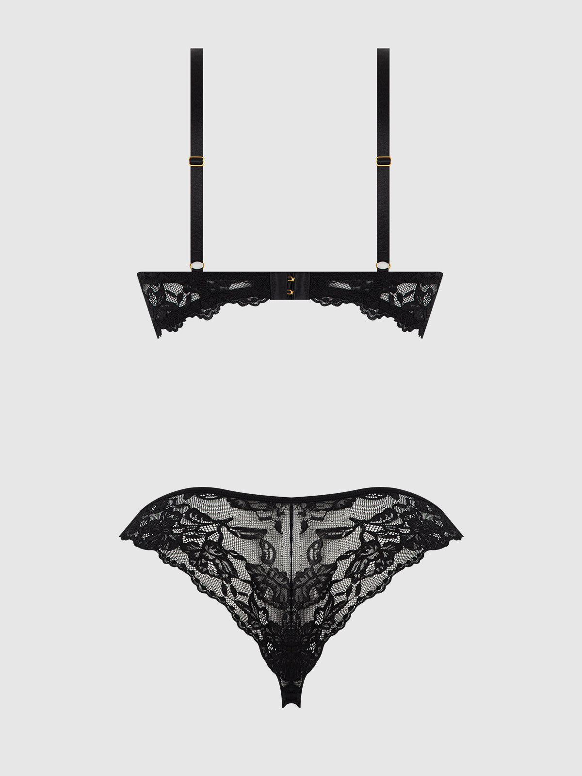 SAVANNAH LACE PUSH UP PLUNGE BRA & TANGA SET