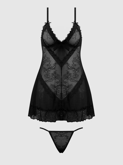 KIKI LACE BABYDOL & G-STRING SET