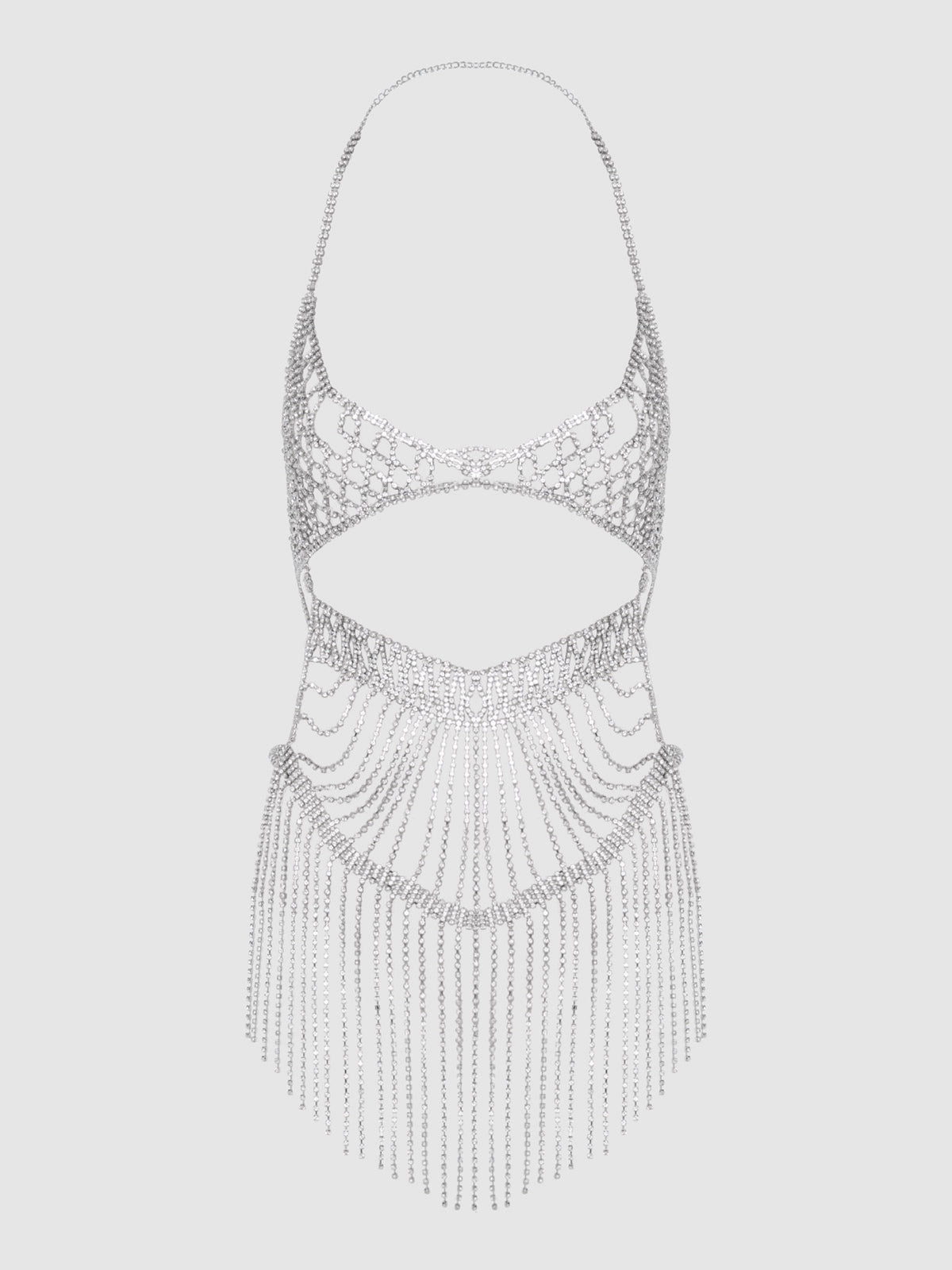 RHINESTONE NETTED CHEMISE
