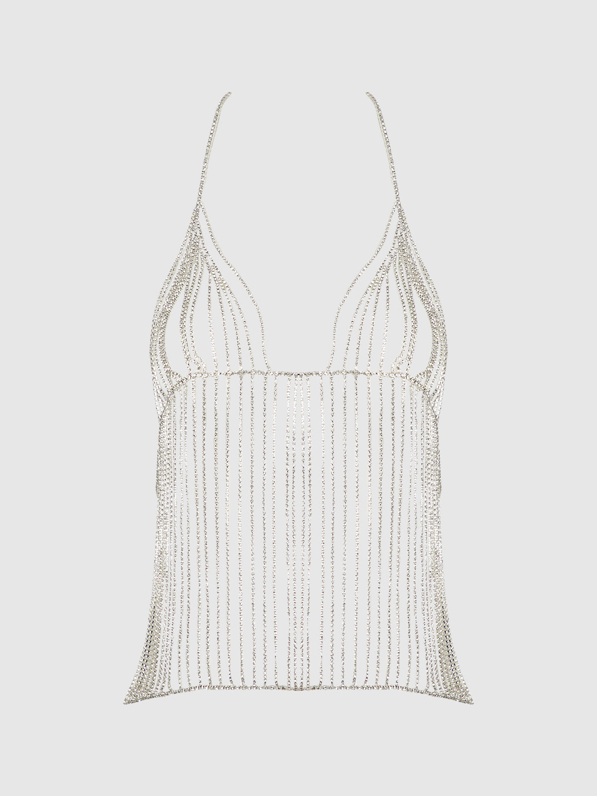RHINESTONE PLUNGE CAMI