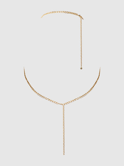 PEARL & CHAIN DRAPED BRALETTE