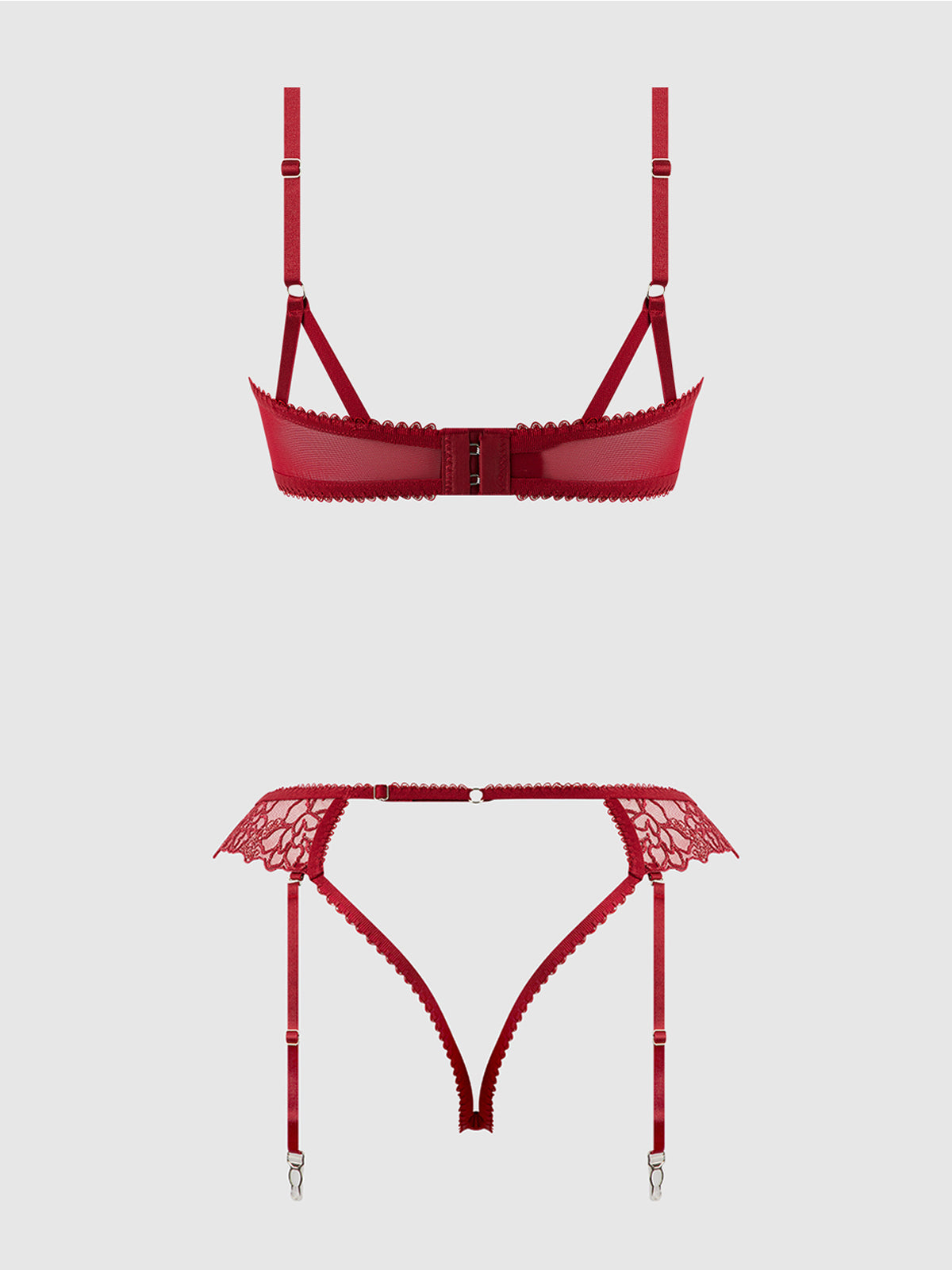 EDEN EMBROIDERED LACE BRA & BACKLESS HIPSTER SET