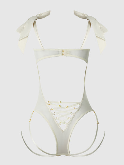 ROSALIE EMBROIDERED LACE TEDDY