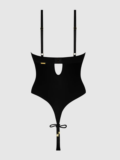 IRYNA SILKY MICRO & ROPE CROTCHLESS TEDDY