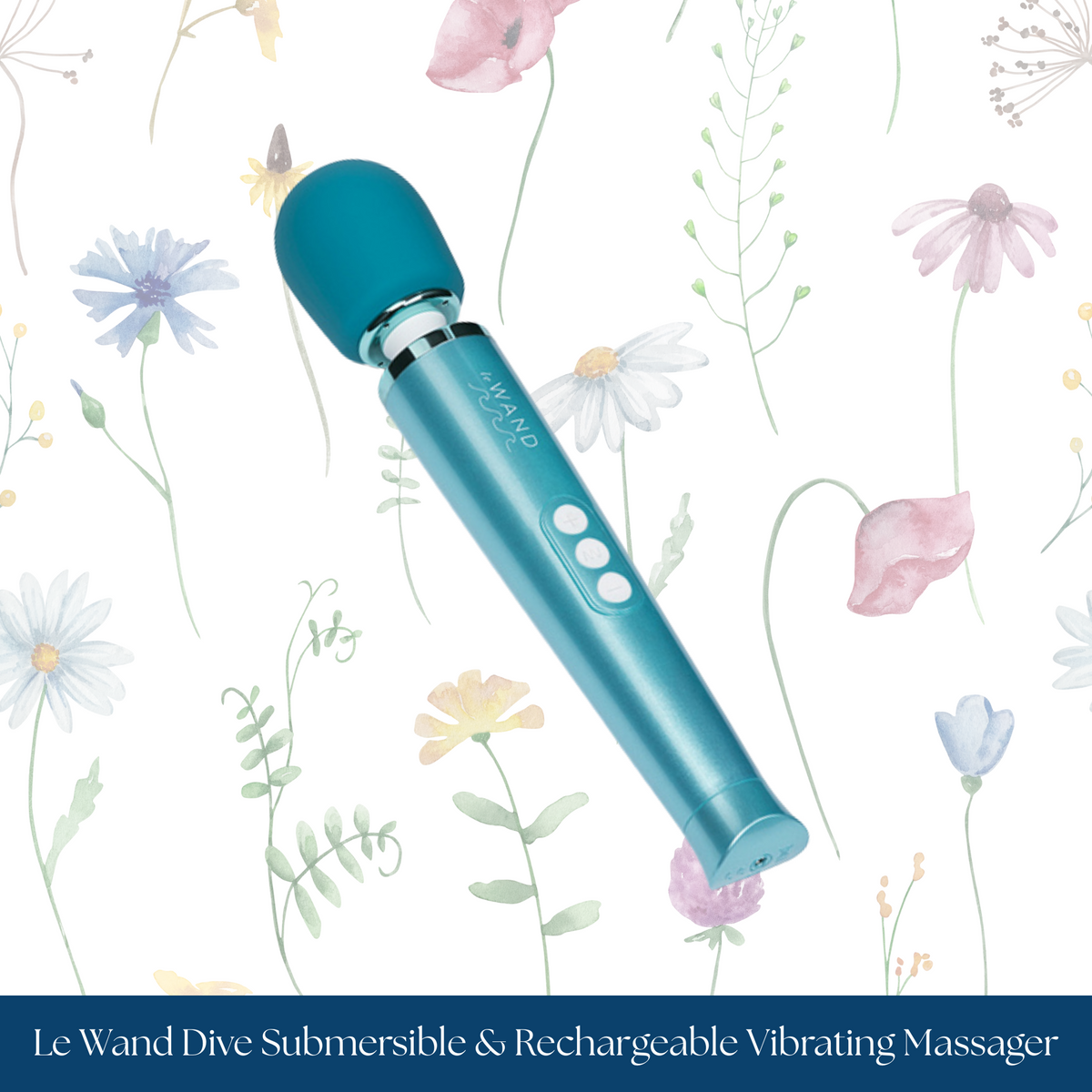 Le Wand Dive Submersible & Rechargeable Vibrating Massager - Blue