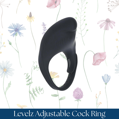 Levelz Adjustable Vibrating Silicone Rechargeable Cock Ring