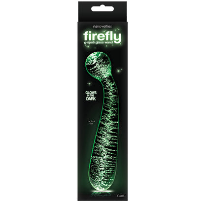 Firefly Glass G Spot Glow Wand-Clear Dildo