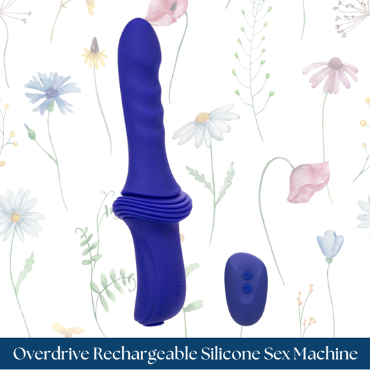 Overdrive Rechargeable Silicone Sex Machine Ridge Thruster with Remote Control