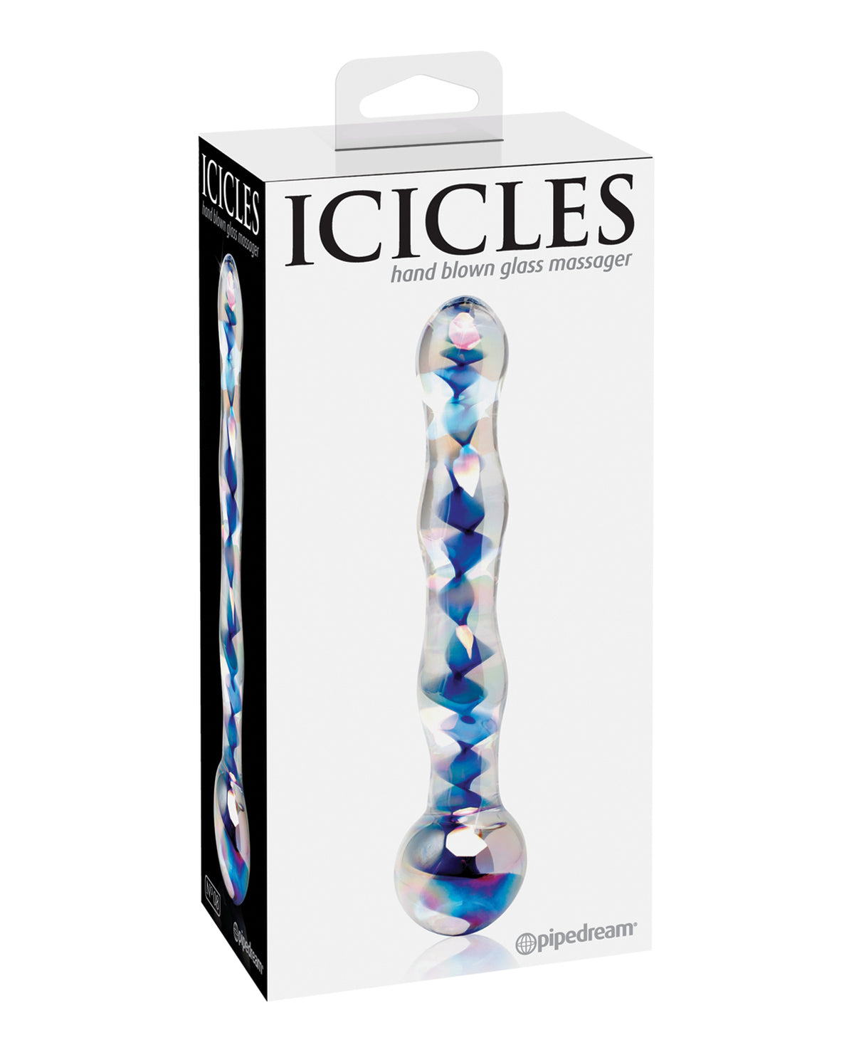 Icicles No.8-Blue Swirl 7" Dildo