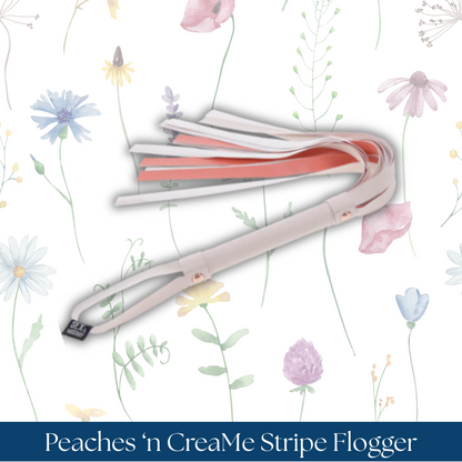 Sex & Mischief Peaches ‘n CreaMe Stripe Flogger
