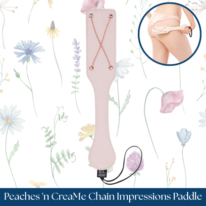 Sportsheets Sex & Mischief Peaches 'n CreaMe Chain Impressions Paddle