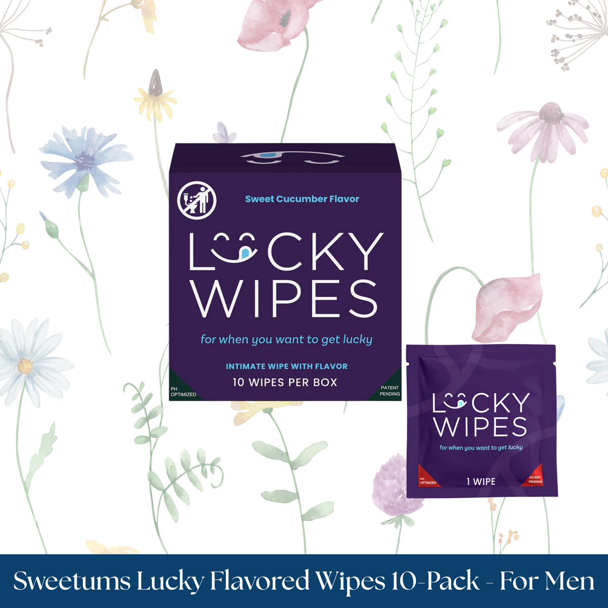 Sweetums Lucky Flavored Wipes 10-Pack - For Men
